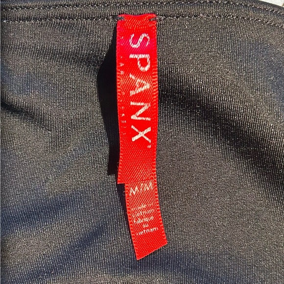 SPANXS Black Metallic Shimmer Tummy Control Smoothing Shaping  Leggings  Sz M - Picture 8 of 11